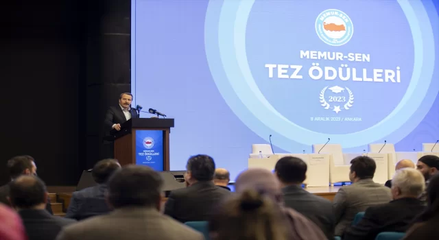 MemurSen Genel Başkanı Yalçın ”MemurSen Tez Ödülleri” töreninde konuştu: