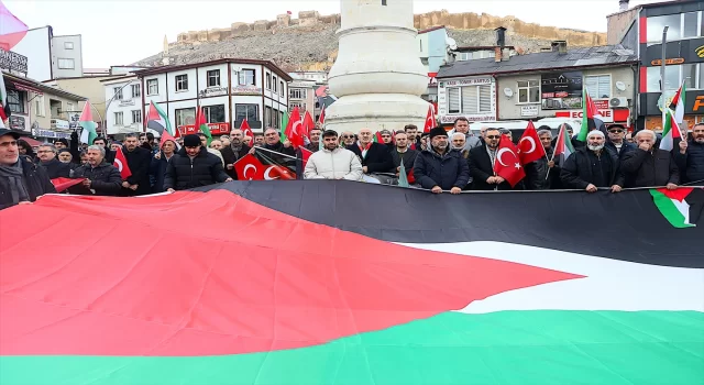 Artvin, Bayburt ve Giresun’da İsrail’in Gazze’ye yönelik saldırıları protesto edildi