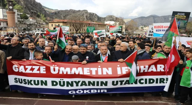 Amasya’da Filistin’e destek yürüyüşü düzenlendi