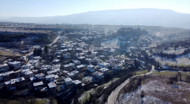 Safranbolu’da karla kaplanan ormanlar ve tarihi konaklar havadan görüntülendi