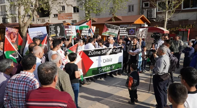 İsrail’in Gazze’ye yönelik saldırıları Adıyaman’da protesto edildi