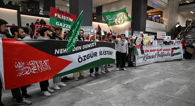İstanbul Medipol Üniversitesi öğrencileri ABD’deki Filistin eylemlerine destek verdi