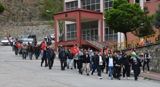 Gümüşhane Üniversitesinde Filistin’e destek yürüyüşü düzenlendi