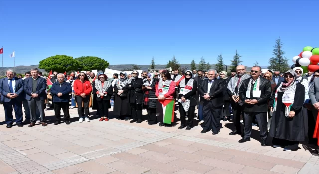 Kırıkkale Üniversitesi’nde Filistin’e destek yürüyüşü düzenlendi