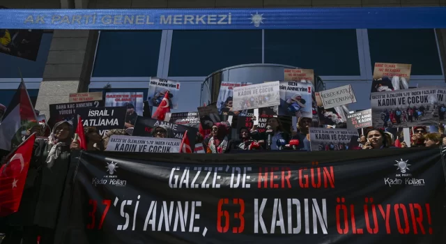 AK Parti Kadın Kolları, 81 şehirde İsrail’i protesto etti