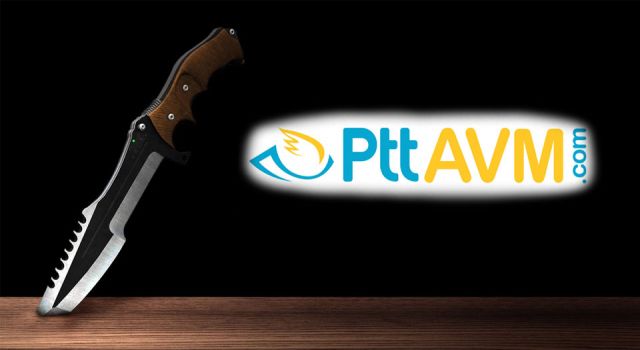 PTT online mağazasından ucu tırtıklı kamp bıçağı satıyor