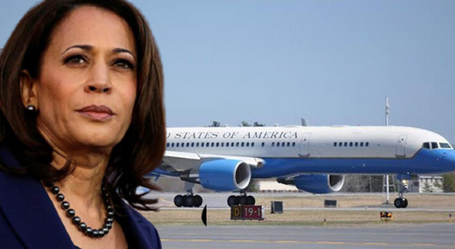 Havada panik! ABD'nin 2 numarası Kamala Harris'in uçağı zorunlu iniş yaptı