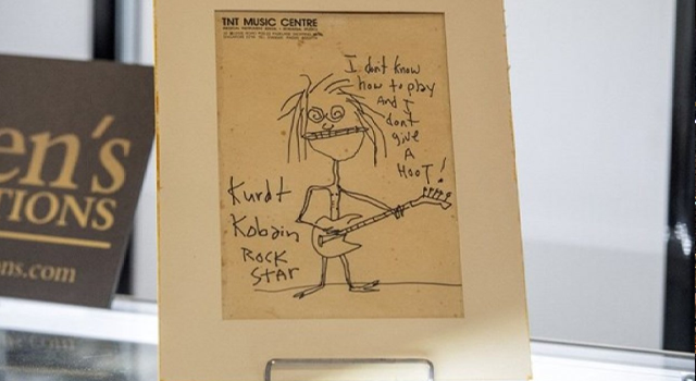 Kurt Cobain'in çizimi 281 bin dolara satıldı