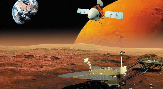 Çin'in Mars aracı, inerken kullandığı teçhizatı buldu
