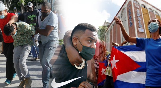 Küba'da yaklaşık son 30 yılın en büyük hükümet karşıtı gösterilerinde değişim çağrısı