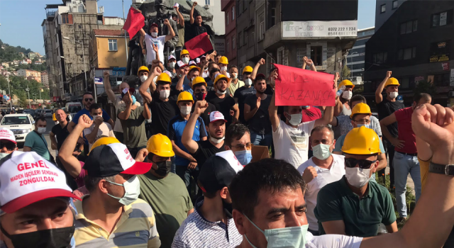 Zonguldak'ta maden işçilerinden ''eşit işe eşit ücret'' eylemi