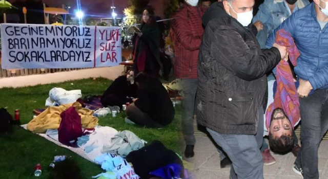 İstanbul ve İzmir'de "Barınamıyoruz" eylemcilerine polis şiddeti