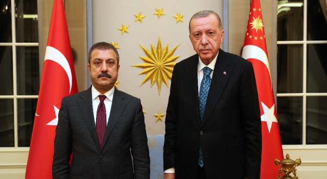 Cumhurbaşkanı Erdoğan, Merkez Bankası Başkanı Kavcıoğlu’nu kabul etti