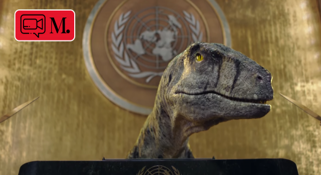 Dinozor, Birleşmiş Milletler'e seslendi: Yok oluşu seçme