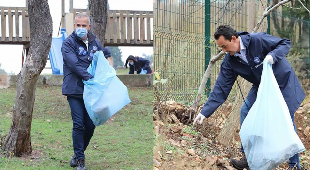 Sabancı ve Carrefoursa CEO'ları, çevre için Büyükada'da çöp topladı