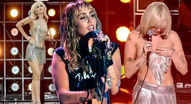 Miley Cyrus'ın sahnedeki zor anları