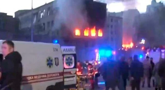 Kiev'de iki şiddetli patlama meydana geldi