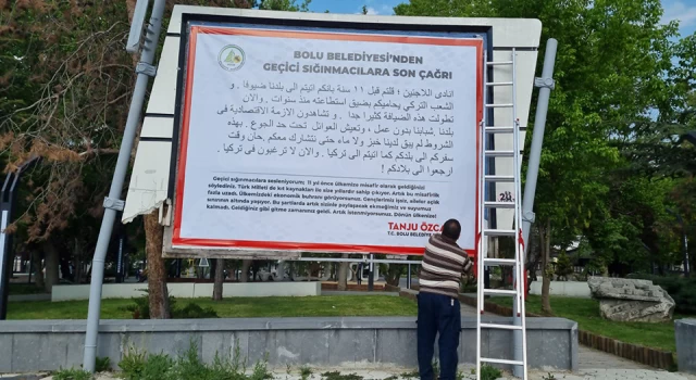 Bolu Belediye Başkanı'ndan sığınmacılara 'istenmiyorsunuz' ilanı
