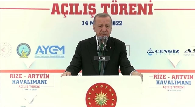 Cumhurbaşkanı Erdoğan, Rize - Artvin Havalimanı açılışında