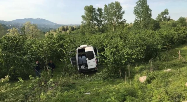 Ordu’da minibüs fındık bahçesine uçtu: 11 yaralı