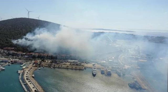 İzmir Çeşme’de orman yangını