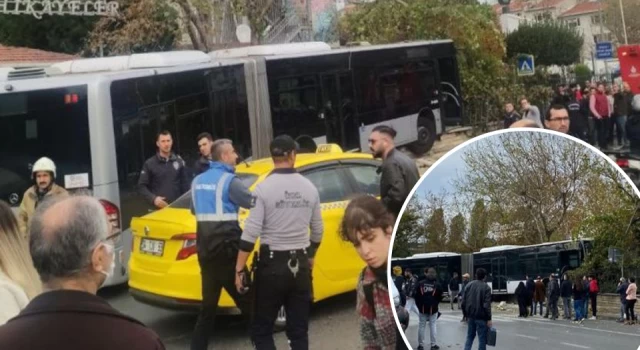 Kadıköy'de metrobüs kontrolden çıktı: Belediyenin duvarına çaptı