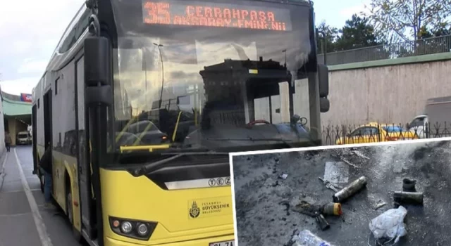 İstanbul Fatih'te İETT otobüsünde 'meşale' paniği