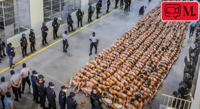 El Salvador'un en tehlikeli suçluları yeni hapishaneye böyle nakledildi