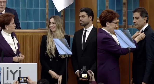 Akşener, Gökhan Zan ve Ünal Karaman'a İYİ Parti rozeti taktı!