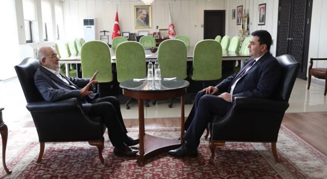 Karamollaoğlu, Millet İttifakı toplantısı öncesi Gültekin Uysal'ı ziyaret etti