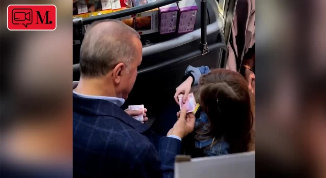 Cumhurbaşkanı Erdoğan, 'Onlar seccadeye basıyorlar' diyen kız çocuğuna 200 lira verdi
