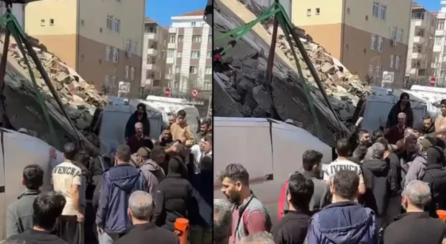 Güngören'de metruk bina çöktü