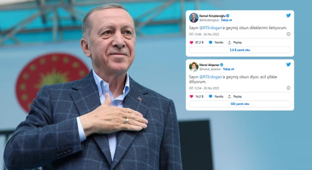 Siyasilerden Cumhurbaşkanı Erdoğan'a geçmiş olsun mesajları