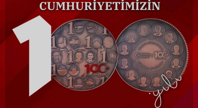 Cumhuriyet'in 100. yılına özel hatıra parasında AK Parti'nin sloganı kullanıldı