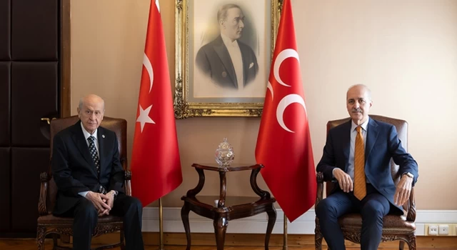TBMM Başkanı Kurtulmuş, MHP Genel Başkanı Bahçeli'yi ziyaret etti