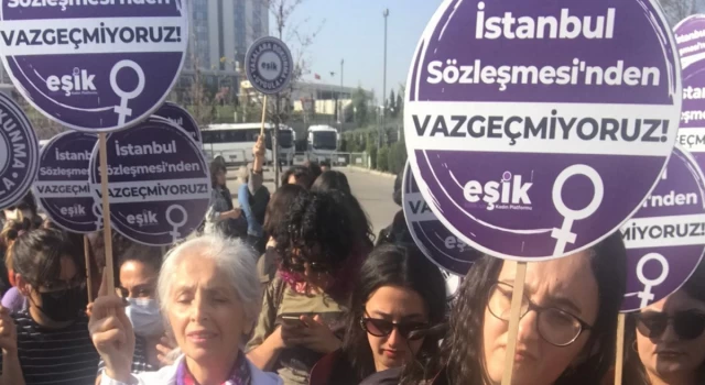 EŞİK Platformu, İstanbul Sözleşmesi'ni savunmak için yine Danıştay'daydı