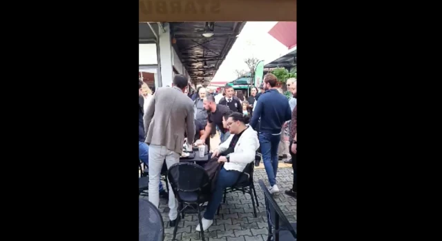 İzmit'te, İsrail'i protesto amacıyla Starbucks'ta oturan müşterilere tepki gösterdiler