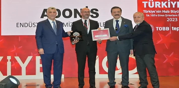 Adonis hızlı büyümesiyle TOBB Türkiye 100 listesine girdi
