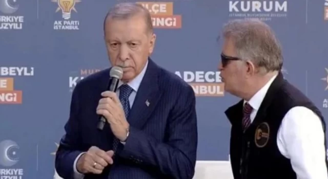 Erdoğan sahneye Murat Kurum'u çağırınca görevliden uyarı geldi: Efendim onlar Sancaktepe’de