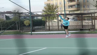 10 yaşındaki tenisçinin hedefi milli takım