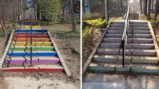 ODTÜ’de öğrencilerin gökkuşağı renklerine boyadığı merdivenler artık gri