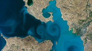 Van Gölü'nün uzaydan çekilen fotoğrafı NASA'nın favorileri arasında yer aldı