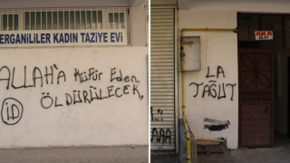 Diyarbakır’da IŞİD imzalı duvar yazısı
