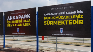 Hala devredilmeyince Ankara Büyükşehir Belediyesi billboardlara ilan astı