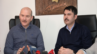 Süleyman Soylu ve Murat Kurum sel bölgesinde açıklamalarda bulunuyor
