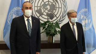 Dışişleri Bakanı Çavuşoğlu, BM Genel Sekreteri Guterres ile bir araya geldi