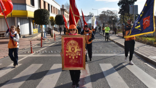 57 gönüllü Tekirdağ'dan Çanakkale'ye 57. Alay için yürüyor