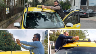 Adana’da taksicilerden siyah kurdeleli akaryakıt zammı protestosu