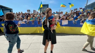 İstanbul'daki Ukraynalılar'dan Rus işgali protestosu