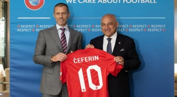 TFF Başkanı, UEFA Başkanı Ceferin’i ziyaret etti